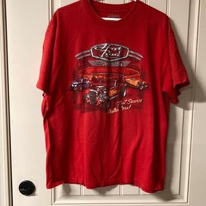 SALE PRICE Lifestyle Classics Hot Rod Drive-In Tshirt Men’s Size XL Cotton Red
